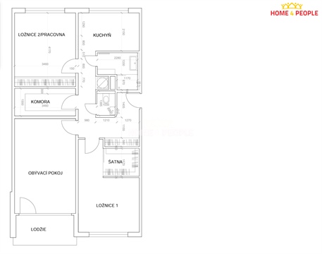 Pronájem bytu 3+1, 83 m² - 0