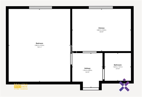 Pronájem bytu 1+1, 31 m² - 8