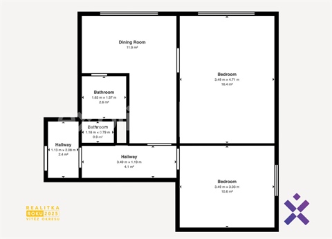 Pronájem bytu 2+1, 55 m² 12