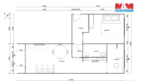 Pronájem bytu 2+1, 60 m² 8