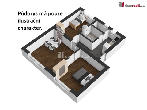 Pronájem bytu 3+1, 60 m² - 2