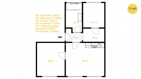 Prodej bytu 3kk, 57 m² 16