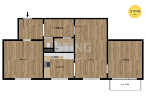 Prodej bytu 3+1, 62 m² 8