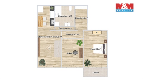 Prodej bytu 3kk, 63 m² 14