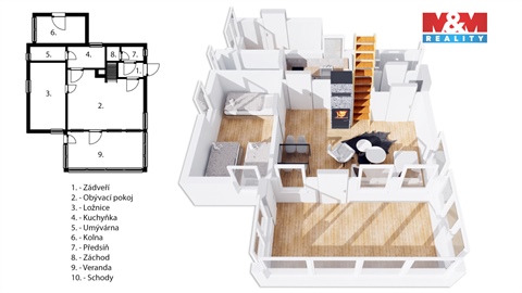 Prodej chaty / chapuly, 69 m² - 6