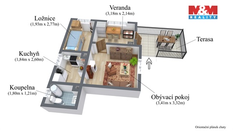 Prodej chaty / chapuly, 39 m² - 4