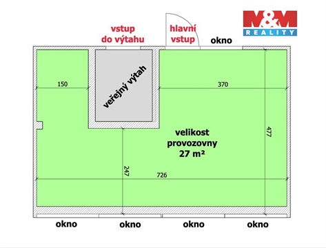 Pronájem obchodních prostor, 27 m² 2