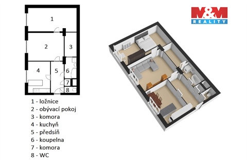 Pronájem bytu 2+1, 54 m² 4