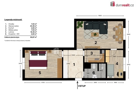 Prodej bytu 3kk, 58 m² 8