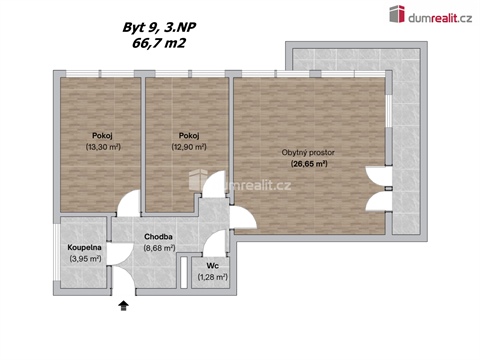 Prodej bytu 3kk, 66 m² 4