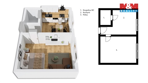 Prodej bytu 1+1, 37 m² 8