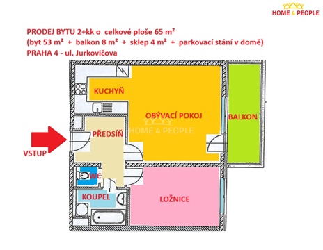 Prodej bytu 2kk, 65 m² 0