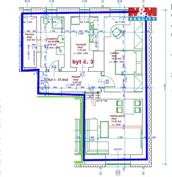 Pronájem bytu 2+1, 57 m² - 18