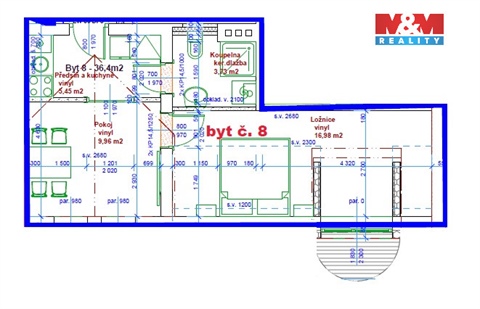 Pronájem bytu 2kk, 36 m² - 16