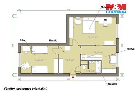 Prodej bytu 2+1, 60 m² - 0