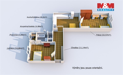 Prodej bytu 2+1, 70 m² - 2