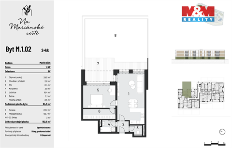 Prodej bytu 2kk, 65 m² 2