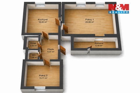 Prodej bytu 2+1, 70 m² - 8