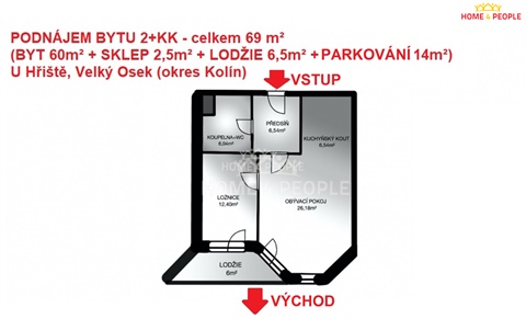 Pronájem bytu 2kk, 69 m² - 4