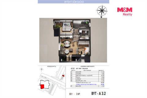 Prodej bytu 3kk, 55 m² 14