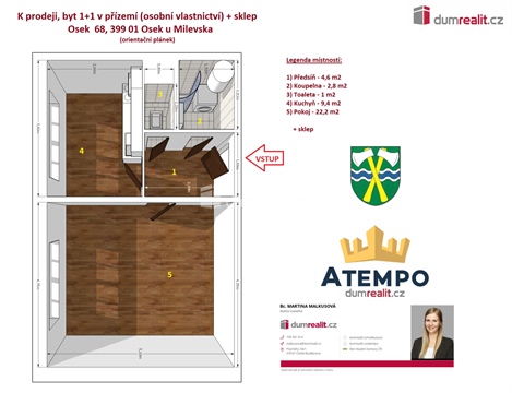 Prodej bytu 1+1, 42 m² 2