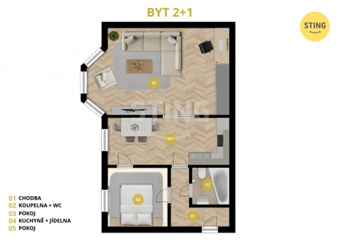 Prodej bytu 2+1, 64 m² 18