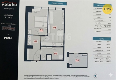 Prodej bytu 3+1, 59 m² - 8