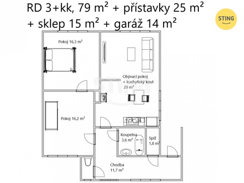 Prodej rodinného domu, 96 m² - 8