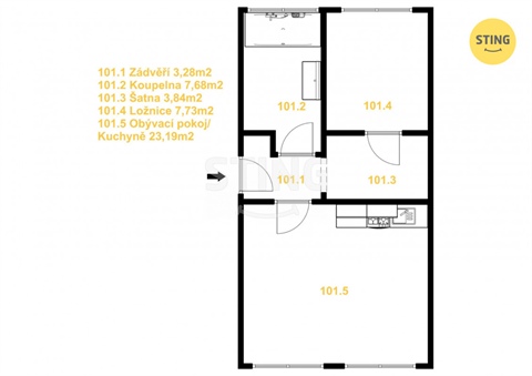 Prodej bytu 2kk, 49 m² - 14