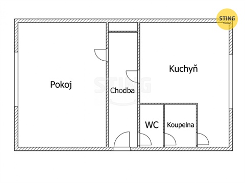 Prodej bytu 1+1, 43 m² - 8