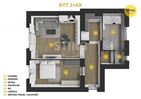 Prodej bytu 2kk, 62 m² - 8