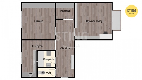 Pronájem bytu 2+1, 54 m² - 12
