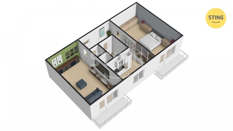 Prodej bytu 2+1, 58 m² 2