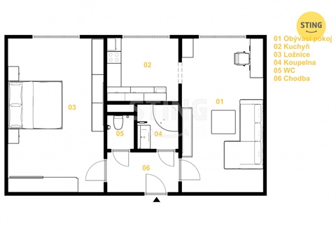 Prodej bytu 2+1, 54 m² - 10