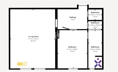 Pronájem bytu 2kk, 60 m² - 8
