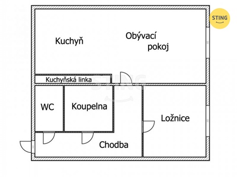 Pronájem bytu 2+1, 55 m² - 4