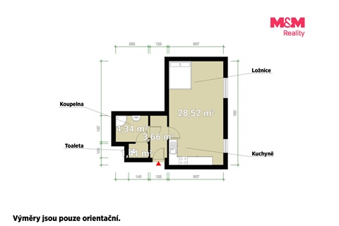 Prodej bytu 1kk, 38 m² 4