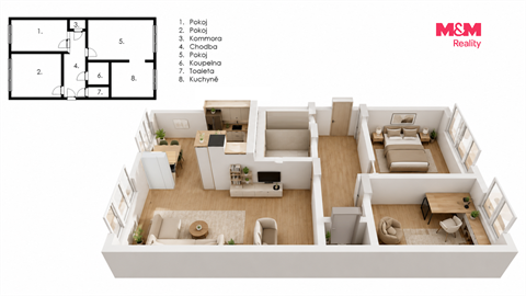 Prodej bytu 3+1, 68 m² 14