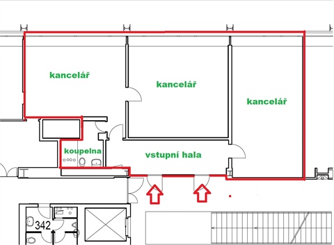 Pronájem kanceláře, 114 m² 2