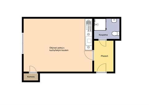 Prodej bytu 1kk, 36 m² - 0