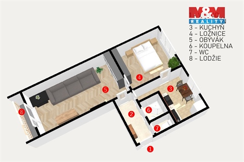 Prodej bytu 2+1, 54 m² 12