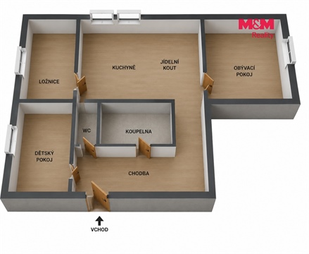 Prodej bytu 3+1, 62 m² - 0