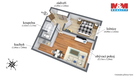 Prodej bytu 2kk, 42 m² 8