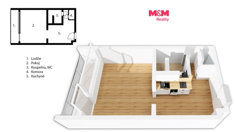 Prodej bytu 1kk, 35 m² 0