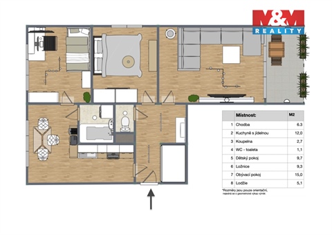 Prodej bytu 3+1, 62 m² - 8