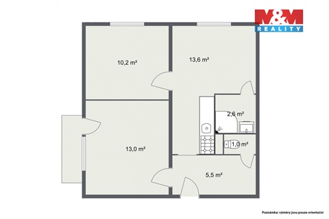Prodej bytu 2+1, 46 m² - 12