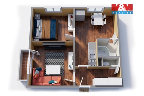 Prodej bytu 2+1, 46 m² - 8