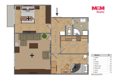 Prodej bytu 3+1, 61 m² 14