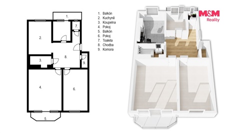 Prodej bytu 3+1, 88 m² - 4