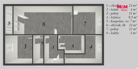 Prodej bytu 4kk, 78 m² - 18